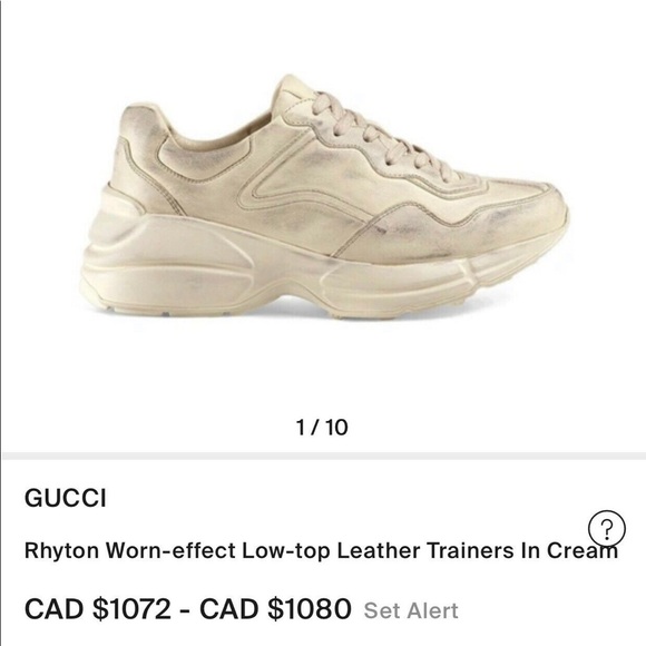 Gucci Rhyton leather sneakers - Picture 1 of 7